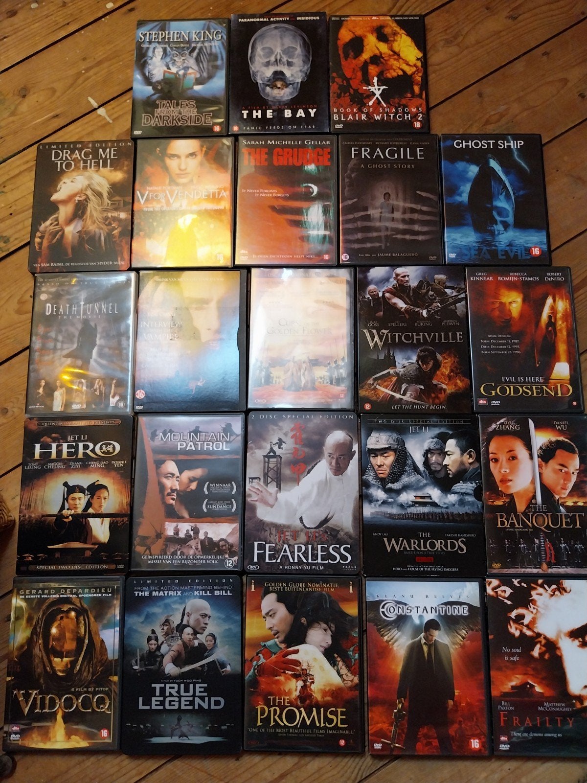 Grote collectie DVD films: actie, horror, thriller, Vanaf 16 jaar, Nederlands, Actiethriller, Ophalen of Verzenden