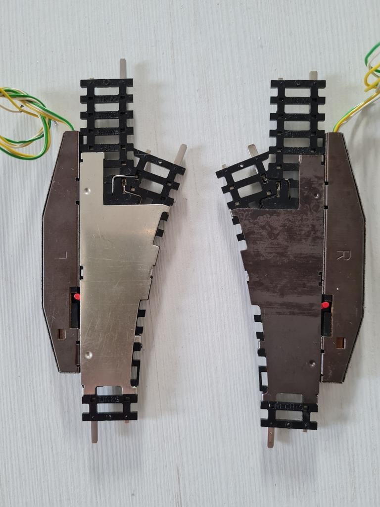Minitrix elektrisch wisselpaar 14962, Gebruikt, Gelijkstroom, Trix, Rails