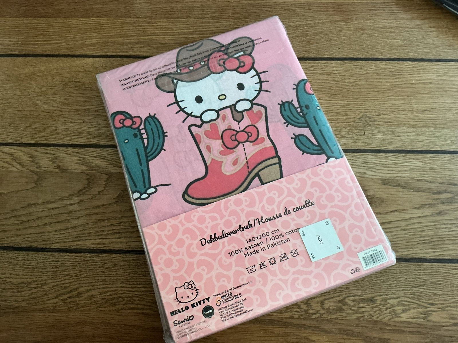 Hello Kitty Dekbedovertrek 140x200 cm - Nieuw, Eenpersoons, Dekbedovertrek, Katoen, Nieuw