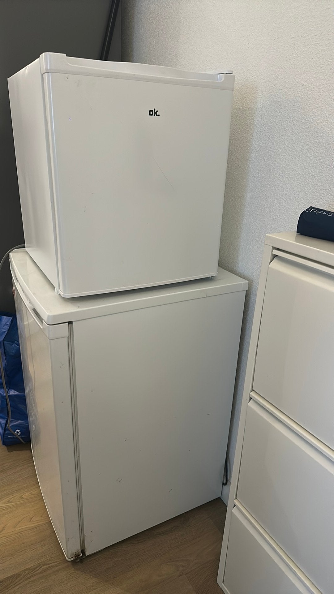 IKEA LAGAN tafelmodel koelkast + OK mini vriezer SET, Ophalen, Minder dan 85 cm, Met vriesvak, Minder dan 75 liter