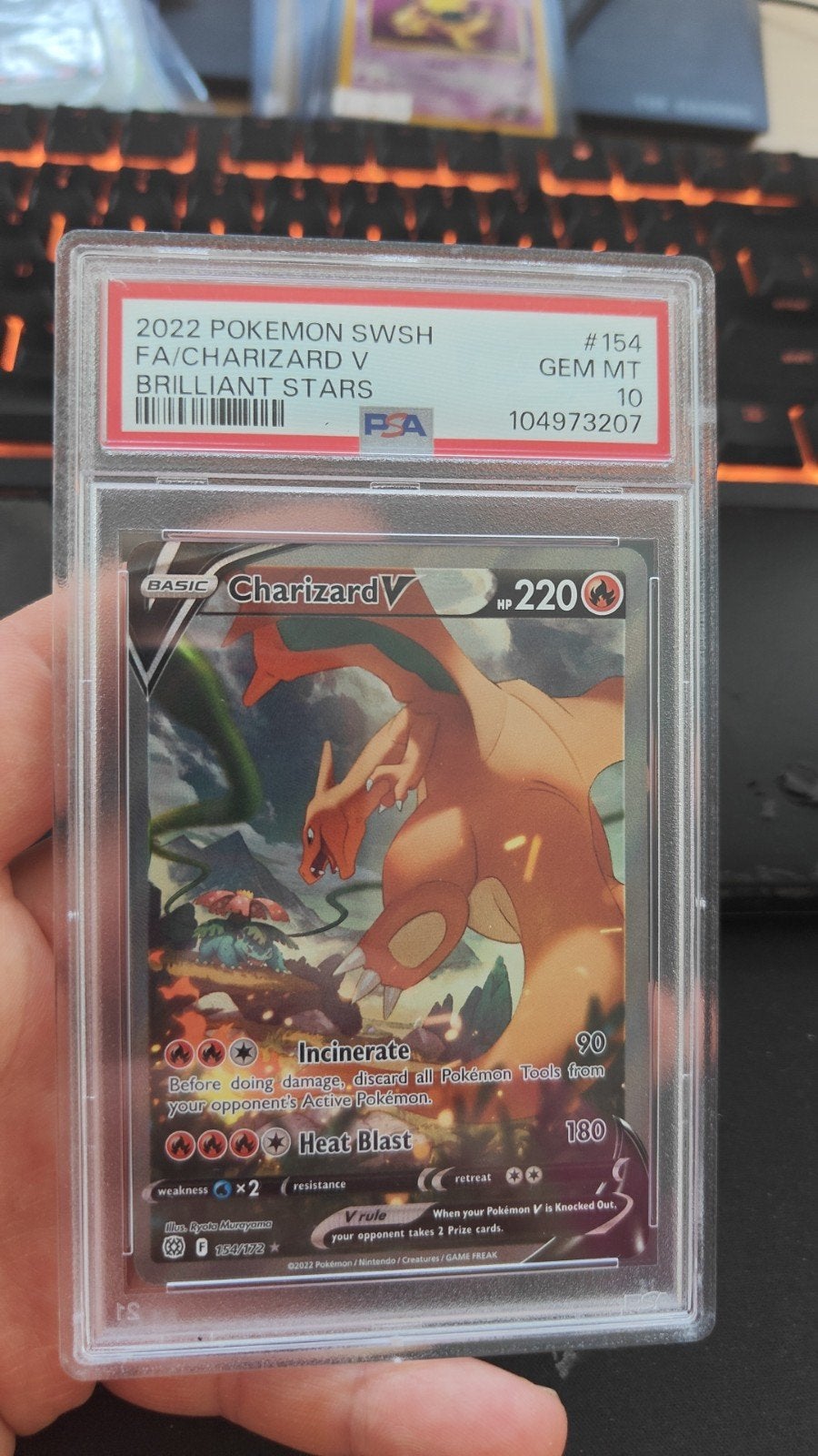Charizard brilliant stars psa 10!, Ophalen, Zo goed als nieuw