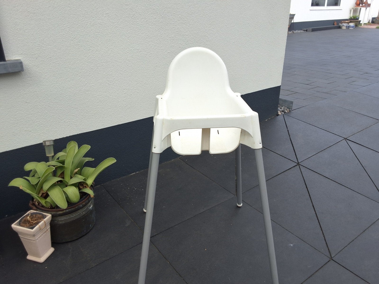 Ikea Antilop kinderstoel - wit met grijze poten, Ophalen, Gebruikt, Overige typen