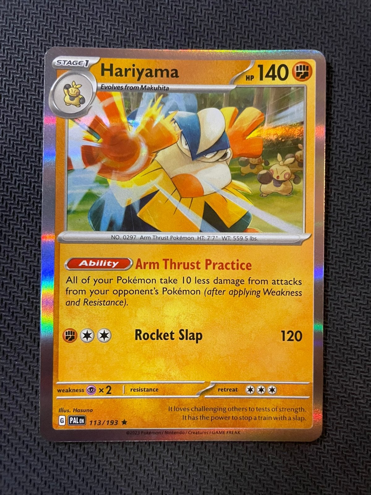 Hariyama Rare 113/193 Holo Paldea Evolved Packfresh, Ophalen of Verzenden, Zo goed als nieuw