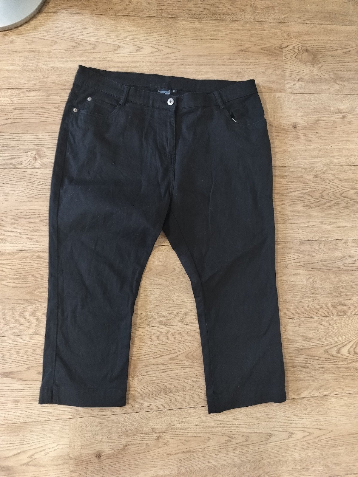 Blue Seven Women Zwarte Driekwart Broek Maat 44, Kleding | Dames, Zwart, Maat 42/44 (L), Ophalen of Verzenden, Zo goed als nieuw