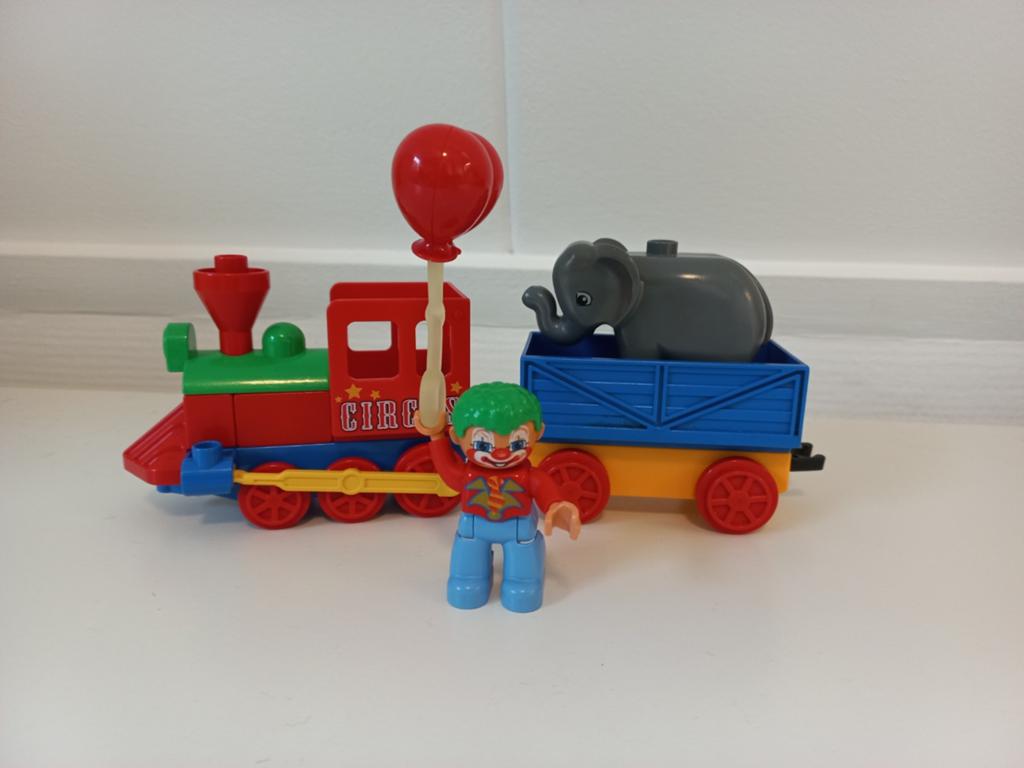 Circus Trein met Clown en Olifant Speelgoed, Ophalen of Verzenden, Gebruikt, Duplo