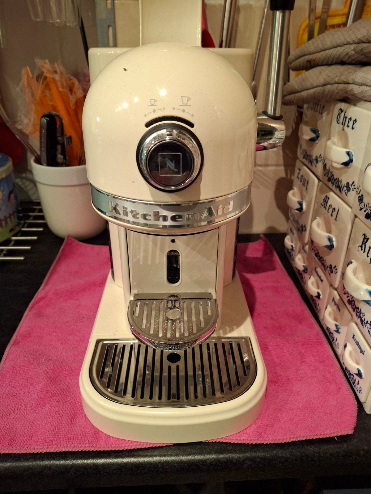 te koop kitchenaid koffieapparaat voor cups, Ophalen, Afneembaar waterreservoir, Gebruikt, Overige typen