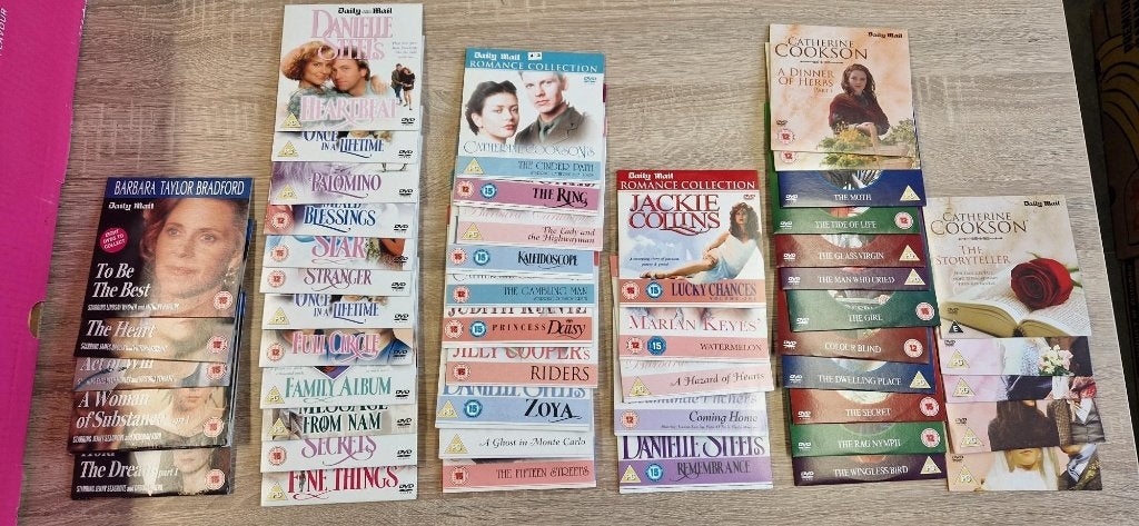 52 Romantische dvd's van o.a. Danielle Steel, Vanaf 12 jaar, Ophalen of Verzenden, Zo goed als nieuw, Engels