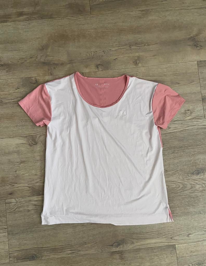 Under Armour | Dames shirt | Maat S | Sport | Roze wit, Maat 38/40 (M), Ophalen of Verzenden, Roze, Under Armour
