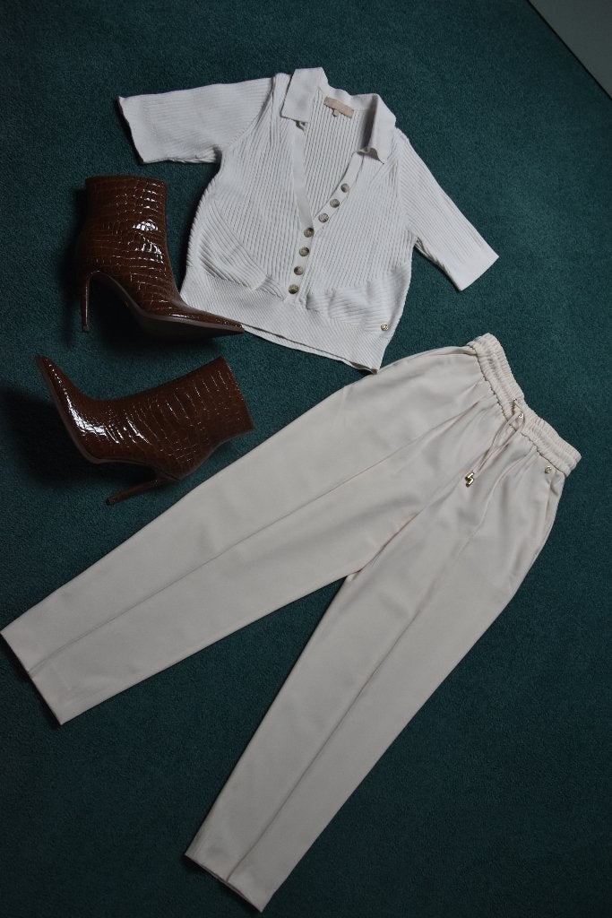 Josh V: Pantalon Geraldine maat XS, Beige, Ophalen of Verzenden, Zo goed als nieuw, Maat 34 (XS) of kleiner