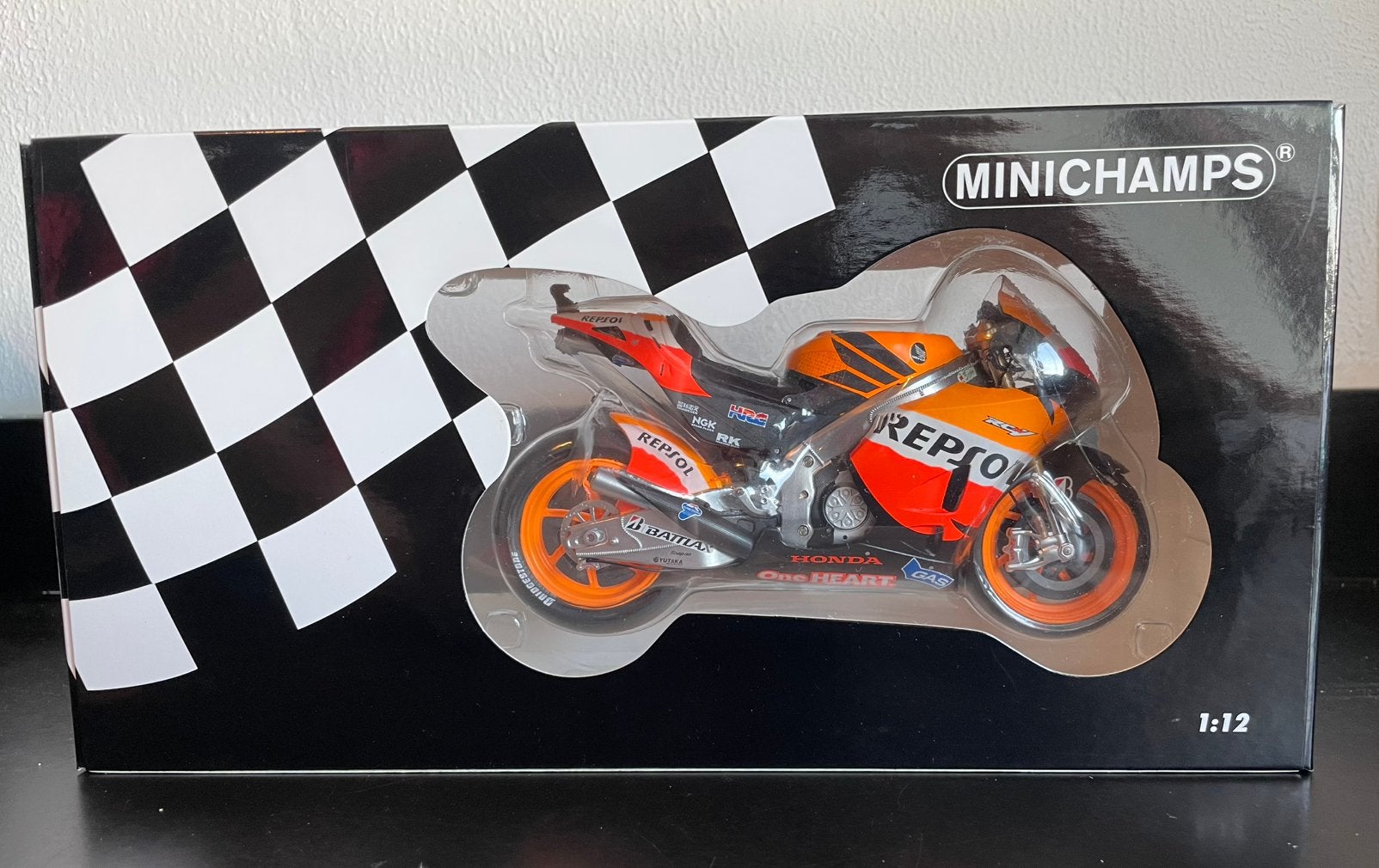 Minichamps Casey Stoner Honda Repsol 2012, Hobby en Vrije tijd, Ophalen of Verzenden, Zo goed als nieuw, Motor