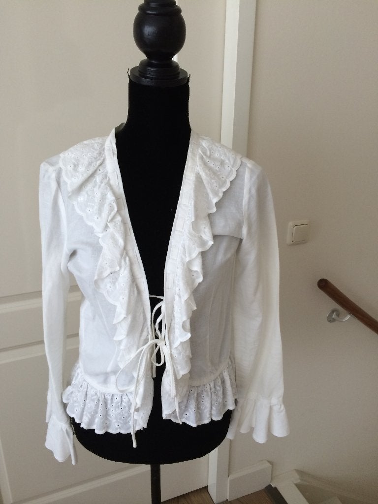 Colbert blouse vestje Zara wit, Kleding | Dames, Zo goed als nieuw, Jasje, Ophalen, Maat 38/40 (M)