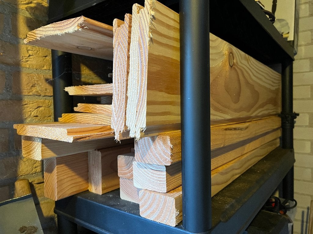 Restant Douglas hout - planken en balken, Ophalen, Nieuw, Minder dan 180 cm, Planken