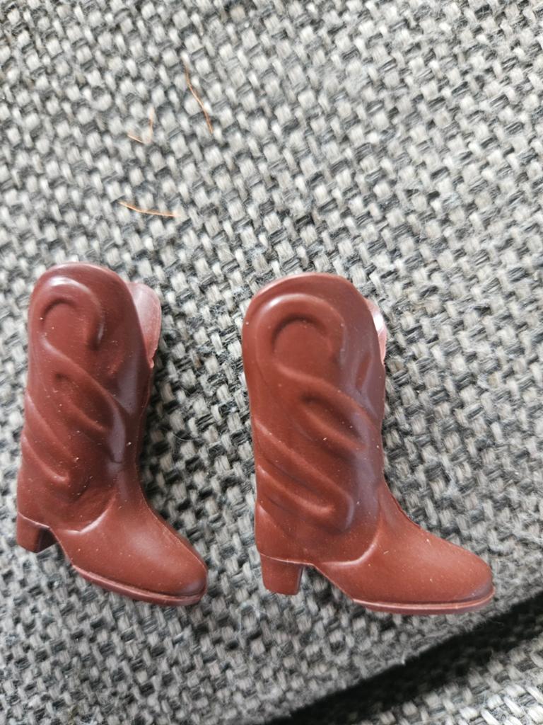 Sindy Doll Bruine Cowboy Laarzen - Vintage Accessoire, Ophalen of Verzenden, Gebruikt, Accessoires