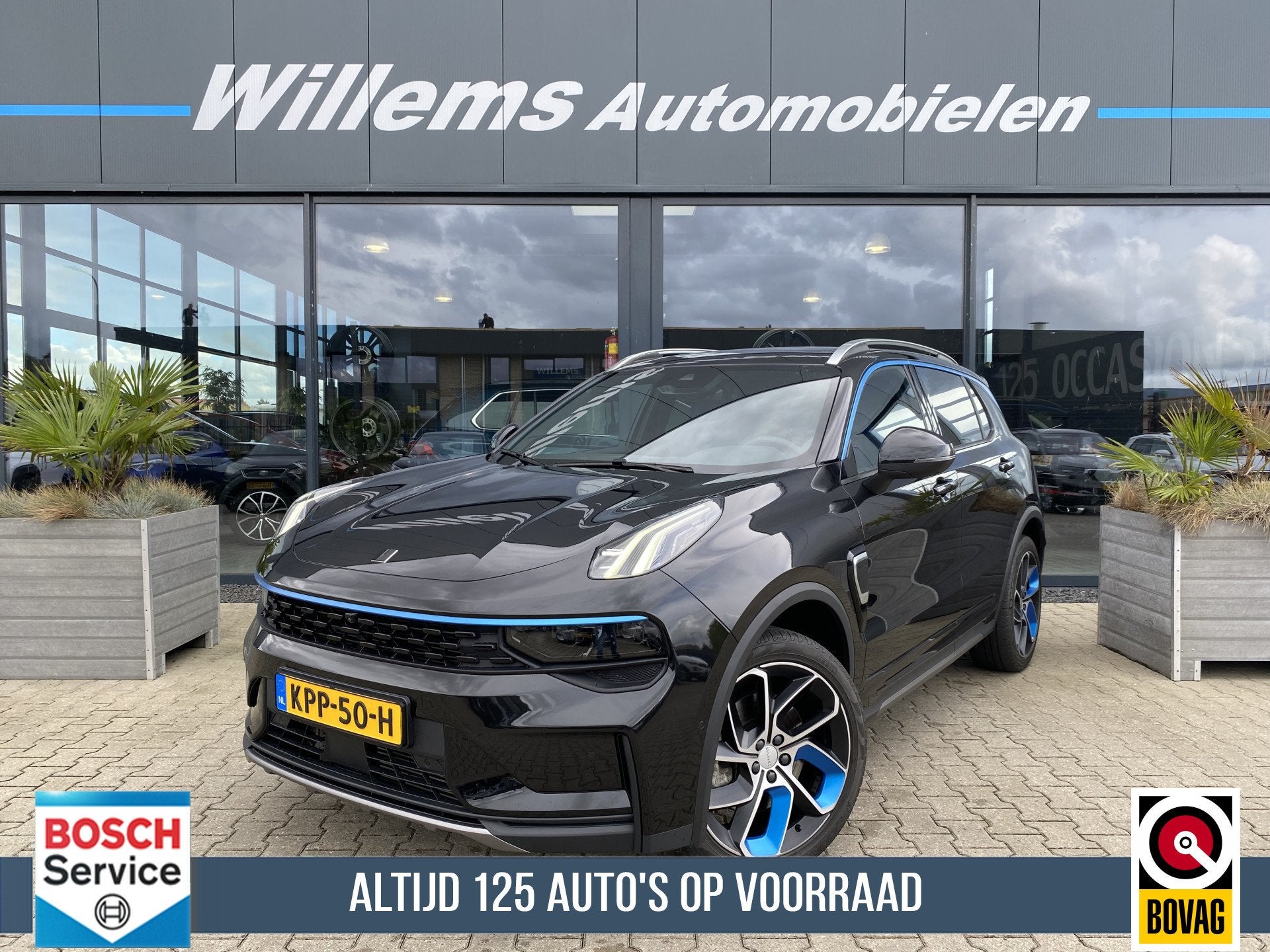 Lynk & Co 01 1.5 Zwarte Hemel, App-Connect, 360' Camera & Pa, Auto's, Dealer onderhouden, Stof, Met garantie (alle), 82 pk