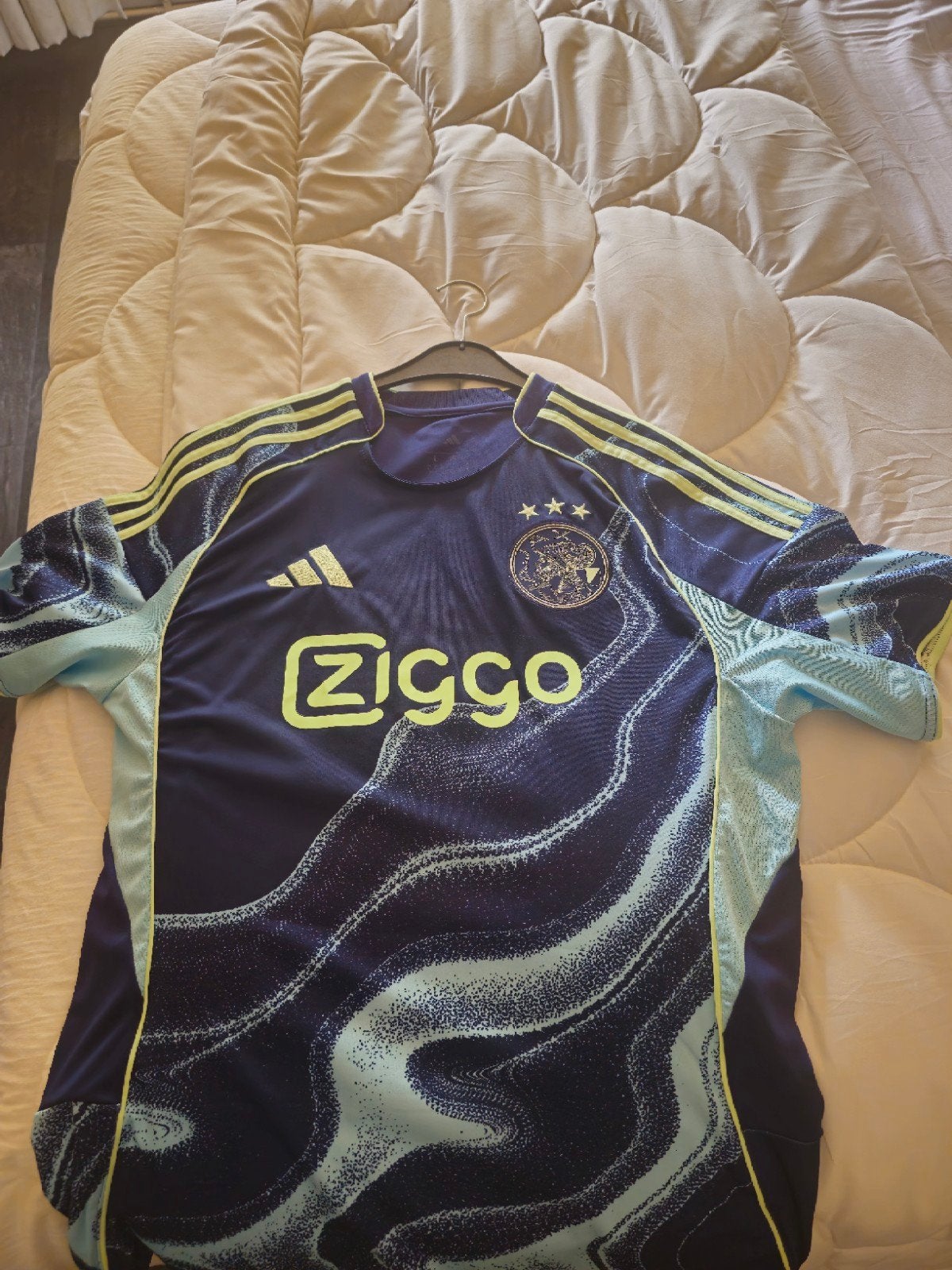 Ajax uitshirt 2025/2026 maat L - Weinig gedragen, Maat 52/54 (L), Blauw, Ophalen of Verzenden, Zo goed als nieuw