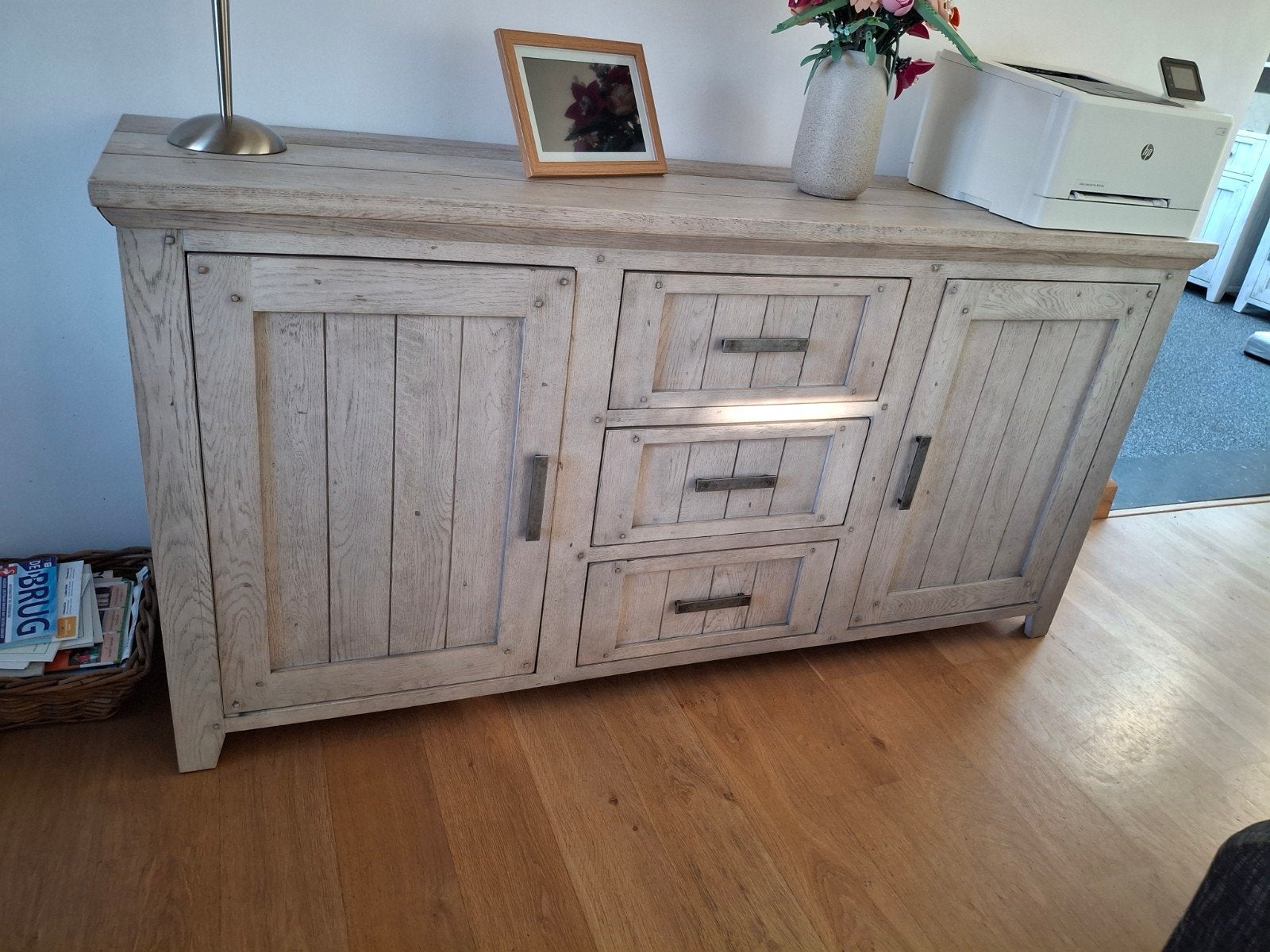 dressoir Elano white ice, Ophalen, Minder dan 50 cm, Gebruikt, Met lade(s)