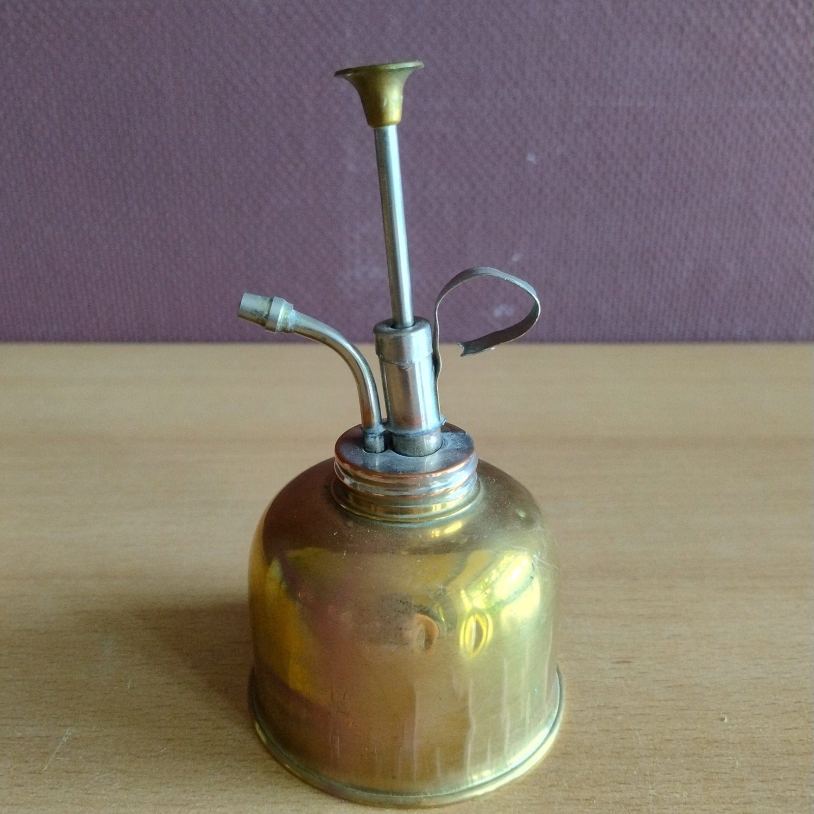 Vintage messing oliekan/spuitje, Ophalen