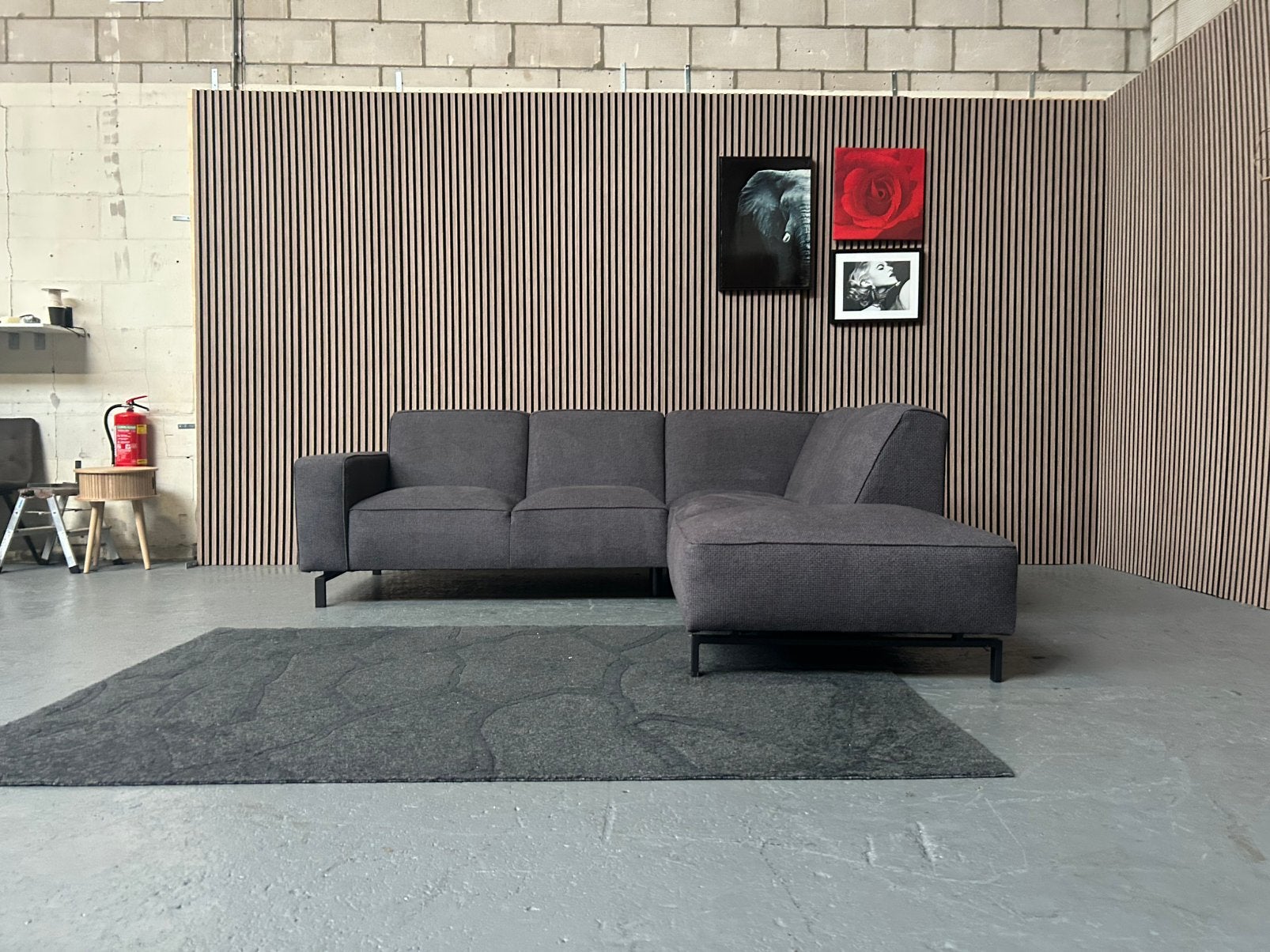 GRATIS LEVERING Hoekbank Antraciet 250X222 GEREINIGD, 250 tot 300 cm, Hoekbank zo goed als nieuw, Hoekbank, Ophalen of Verzenden