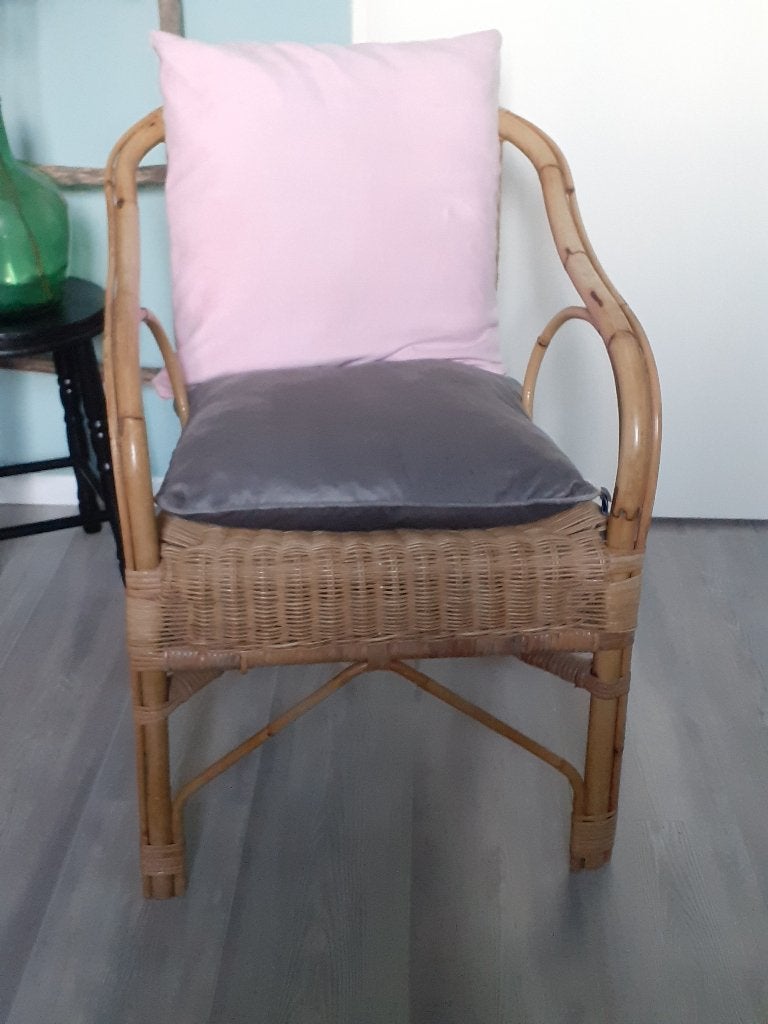 Rotan stoel, Ophalen, Gebruikt, Bruin, Riet of Rotan