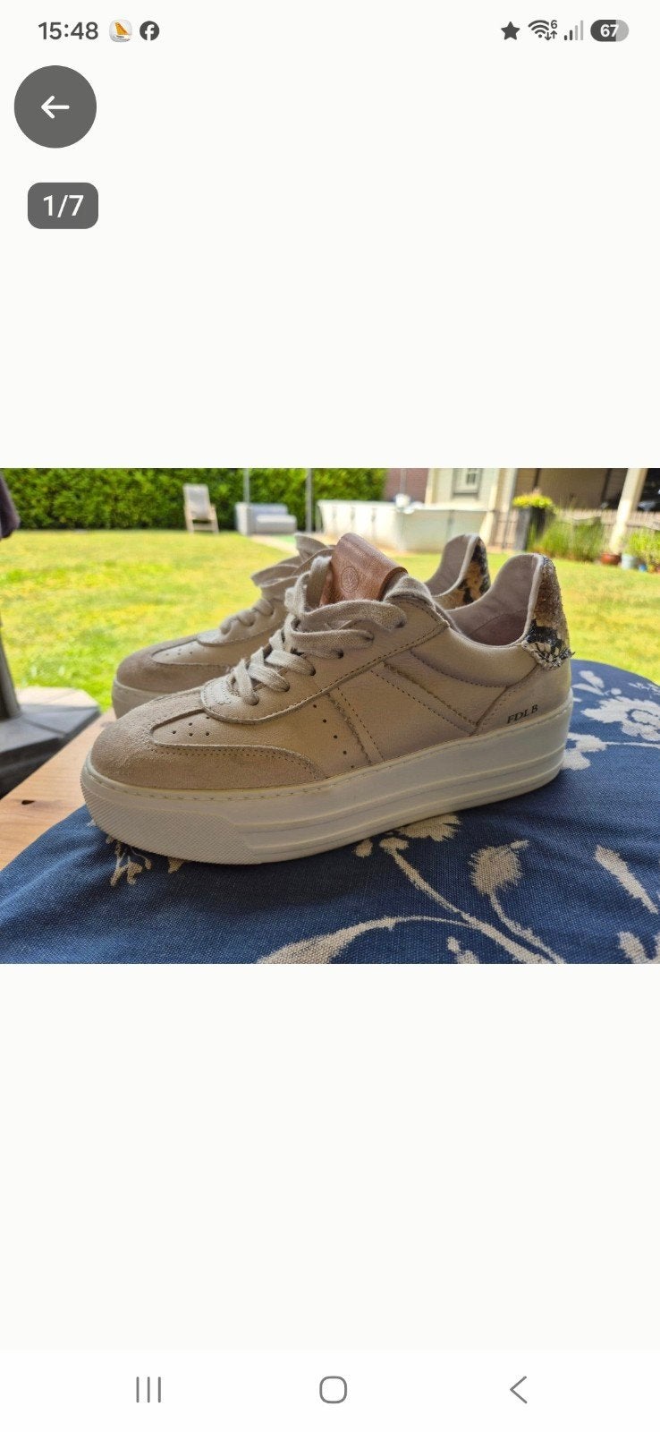 Fred de la Bretoniere sneakers leer maat 38, Kleding | Dames, Fred de la Bretoniere, Beige, Ophalen of Verzenden, Sneakers of Gympen