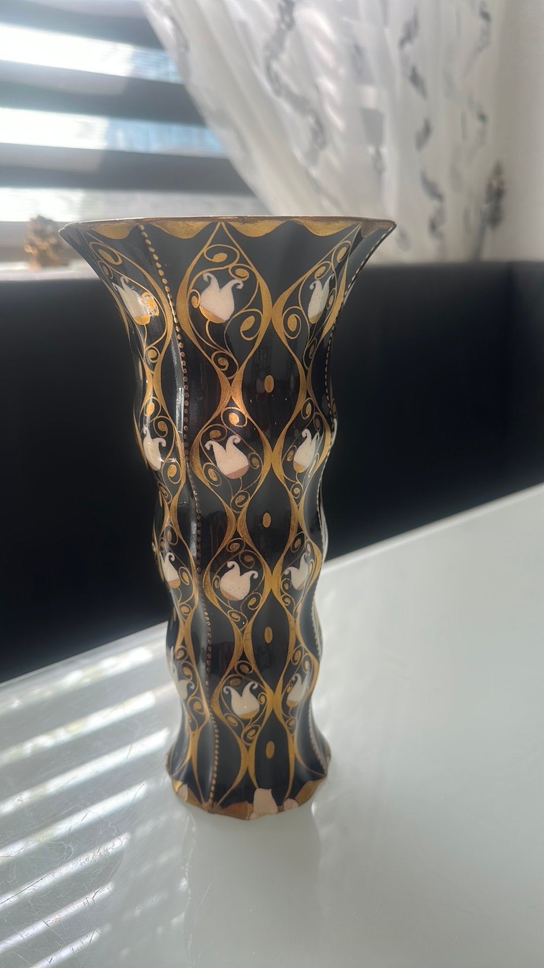 "Serapis-faience" aardewerken vaas Karl Klaus, Ophalen of Verzenden