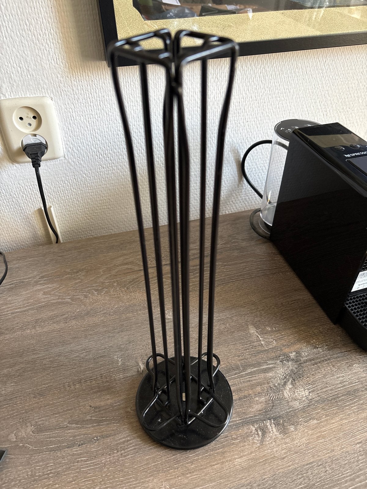 Nespresso Cuphouder - Zwart Metaal, Huis en Inrichting, Gebruikt, Ophalen of Verzenden, Zwart, Metaal