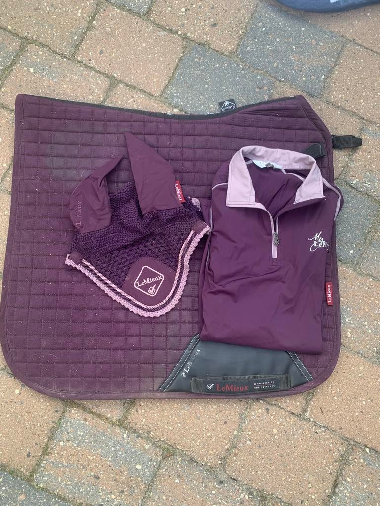 Lemieux setje dekje oornetje en longsleeve, Dieren en Toebehoren, Paarden en Pony's | Dekens en Dekjes, Ophalen of Verzenden, Zo goed als nieuw