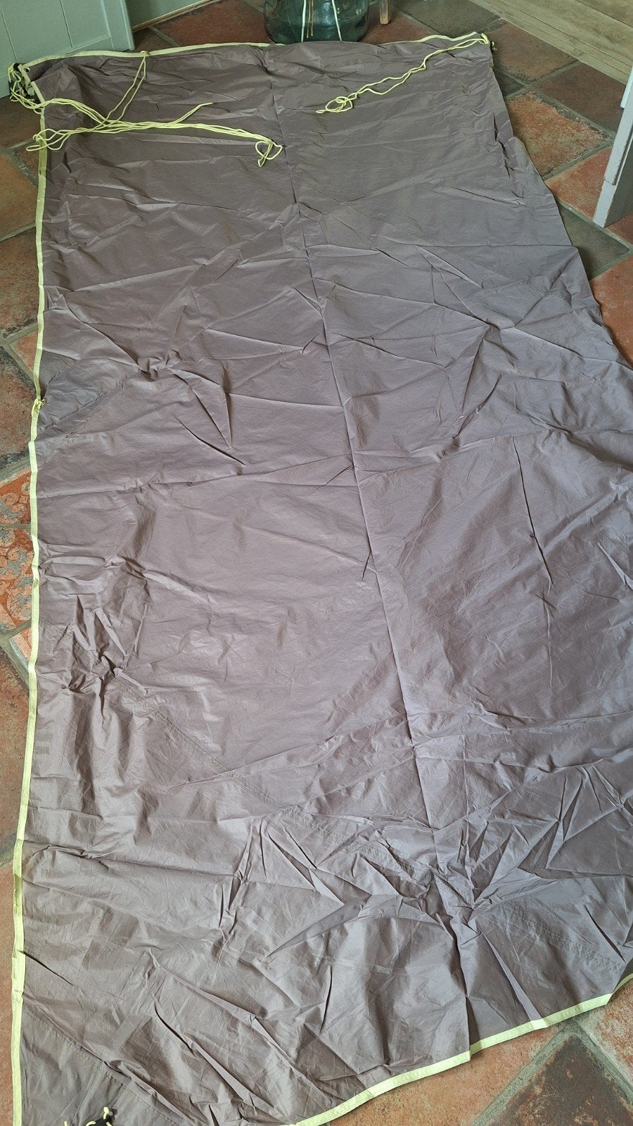 Tarp 2,85 x 2,85 m - Ideaal voor kamperen of als grondzeil, Ophalen of Verzenden, Gebruikt