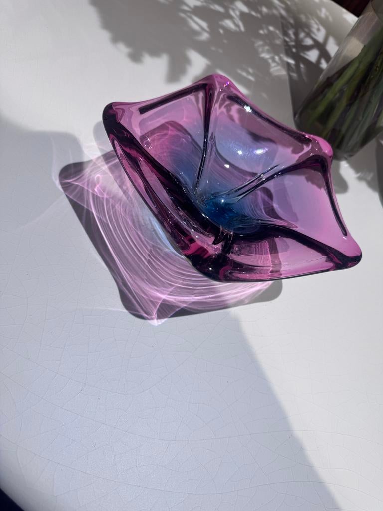 Zeldzaam Vintage Murano Glas object - Paars/Blauw, Antiek en Kunst, Ophalen of Verzenden