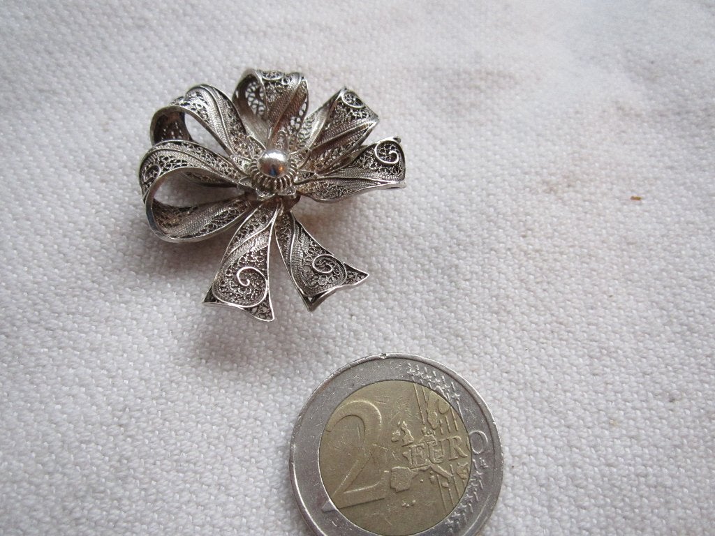 22.  Schitterende oude broche, sterling, Sieraden, Tassen en Uiterlijk, Antieke sieraden, Ophalen, Zilver, Broche