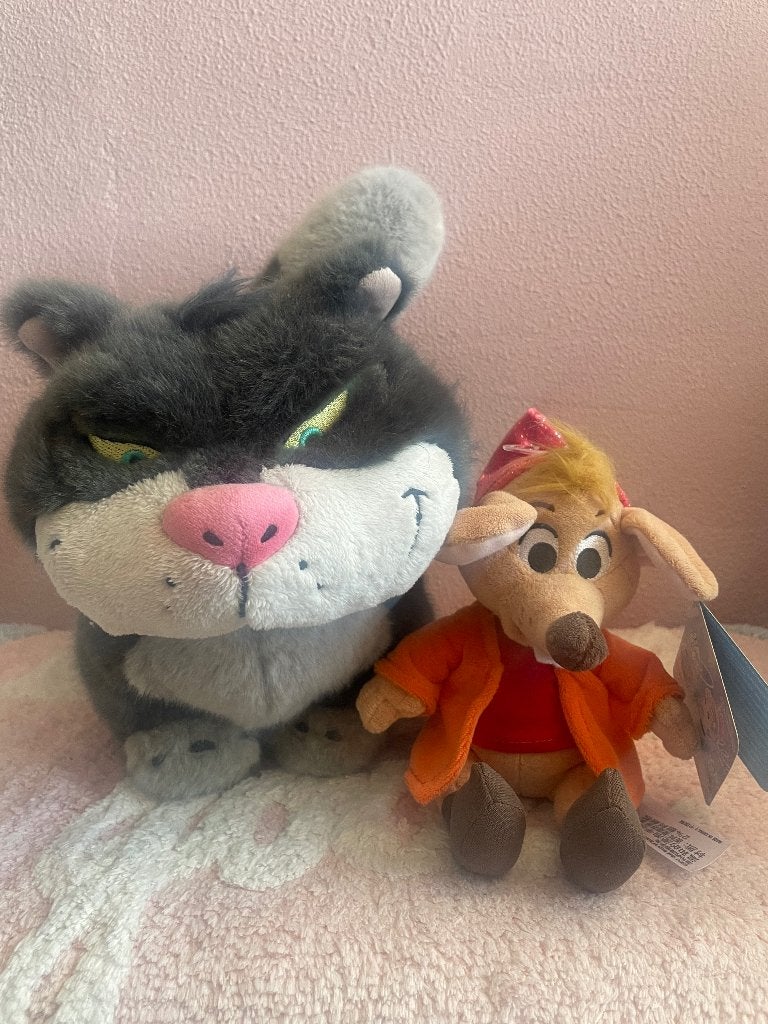 disney knuffels Lucifer Jaq muis Assepoester cinderella, Verzamelen, Ophalen, Assepoester of Belle, Nieuw, Knuffel