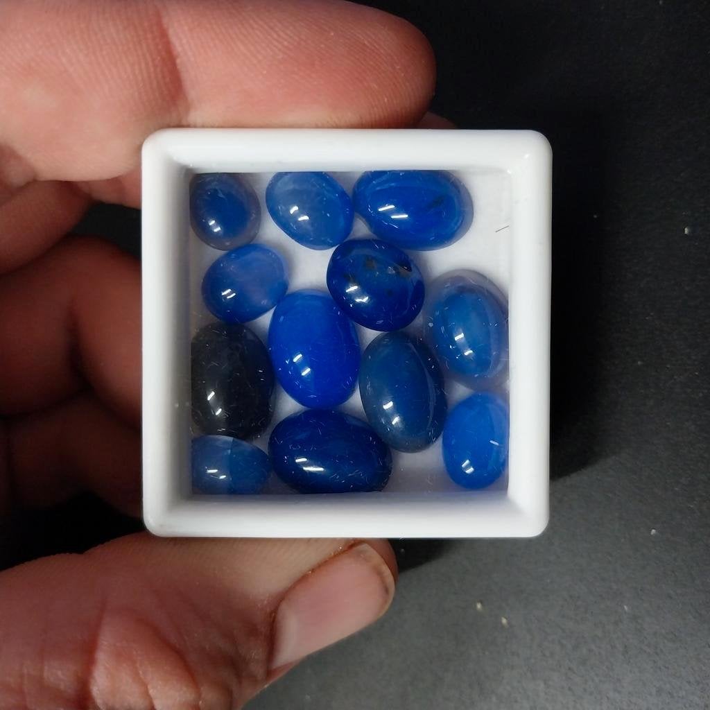 Mix lot van blauwe gekleurde agaten, Sieraden, Tassen en Uiterlijk, Ophalen of Verzenden