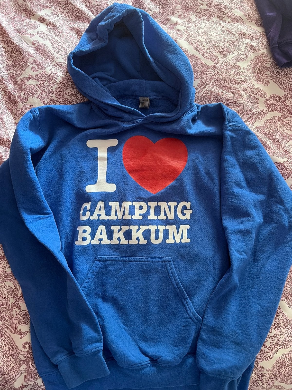 I love Camping Bakkum hoodie - Maat S, Ophalen of Verzenden, Gedragen, Maat 36 (S), Blauw