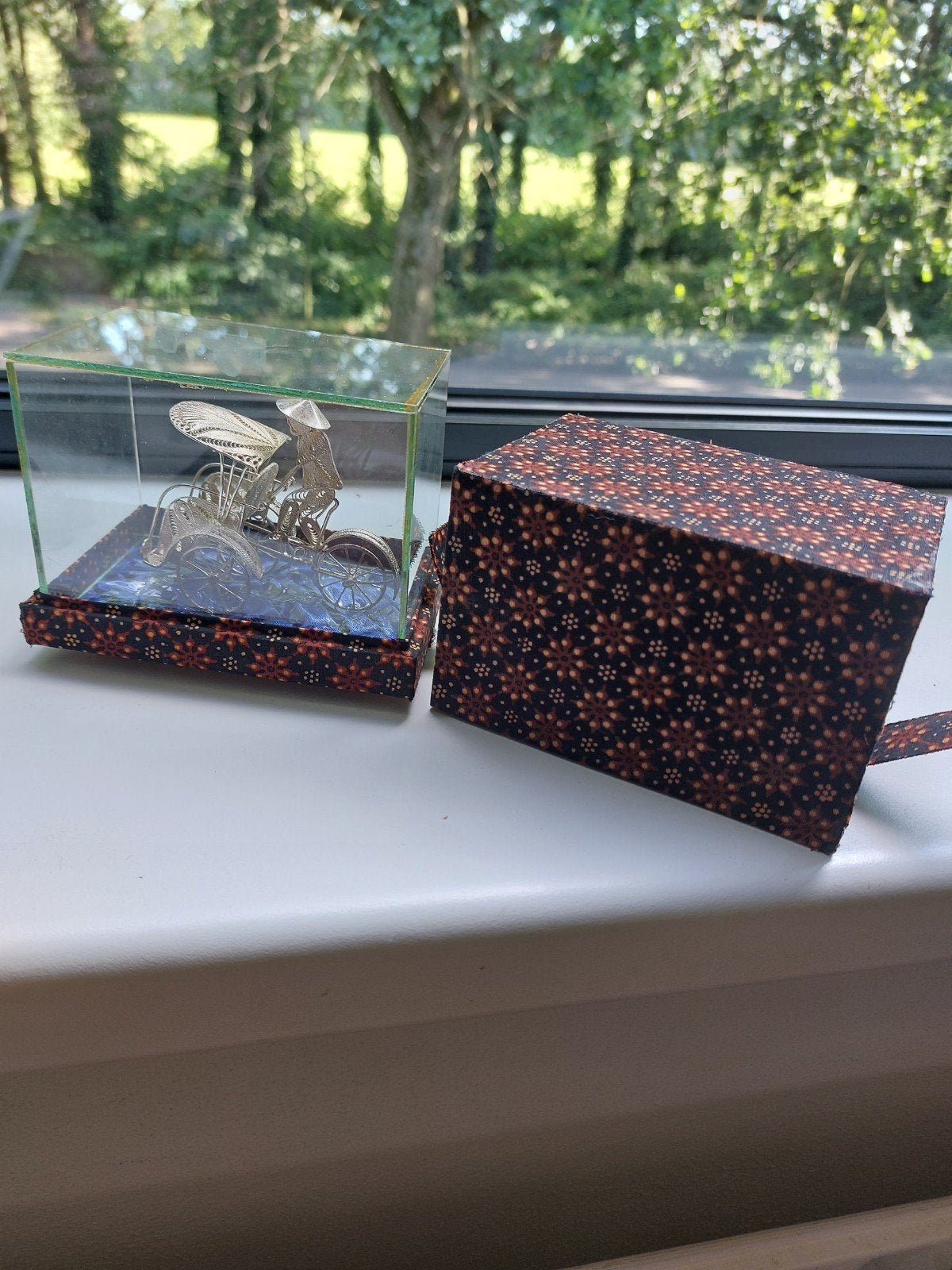 Filigraan miniatuur riksja in verpakking, Ophalen of Verzenden, Zo goed als nieuw