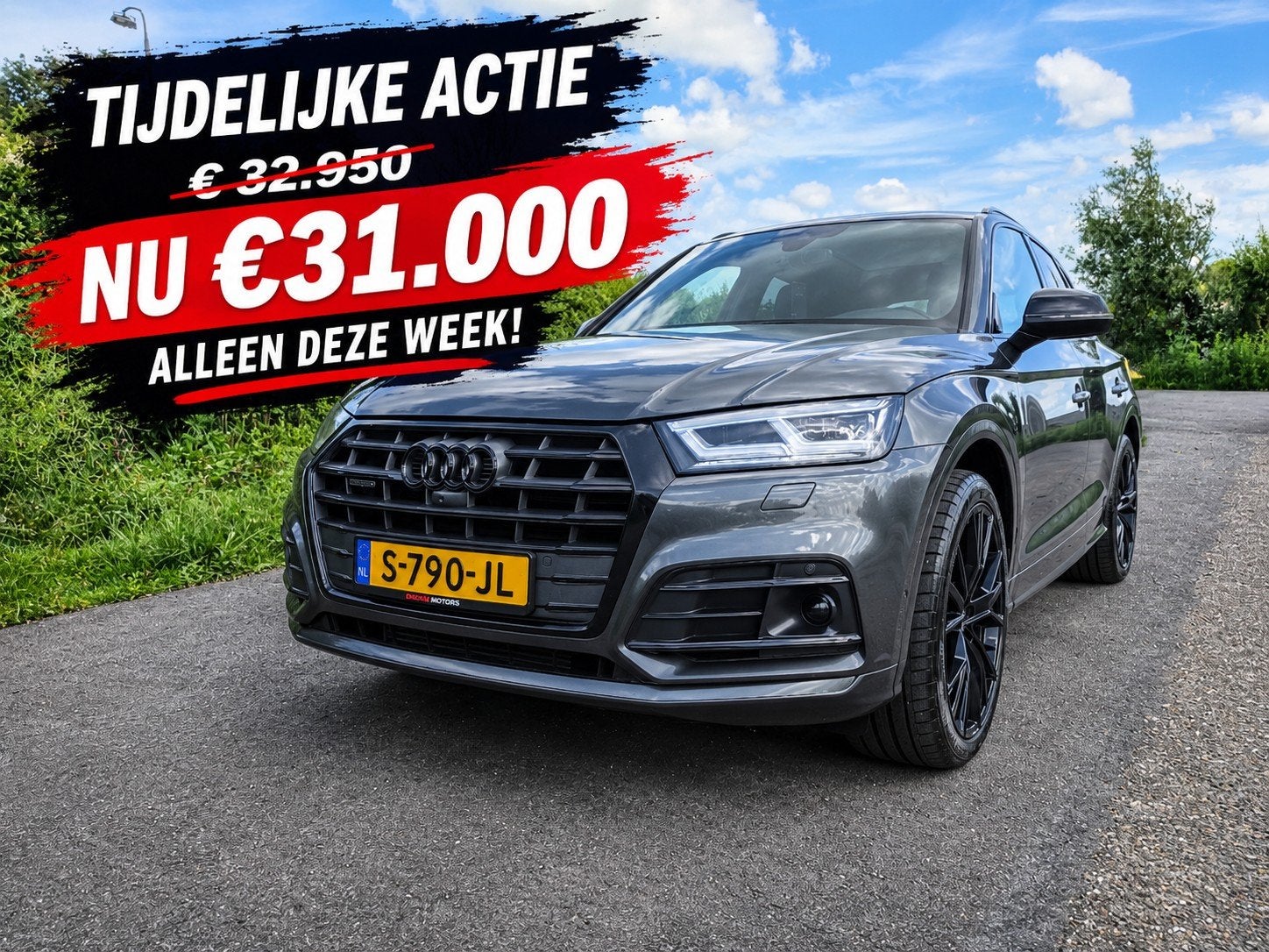 Audi Q5 2.0 Tfsi Quattro 252pk S Tronic 2017 Grijs, Auto's, 4 cilinders, Particulier, Adaptive Cruise Control, SUV of Terreinwagen