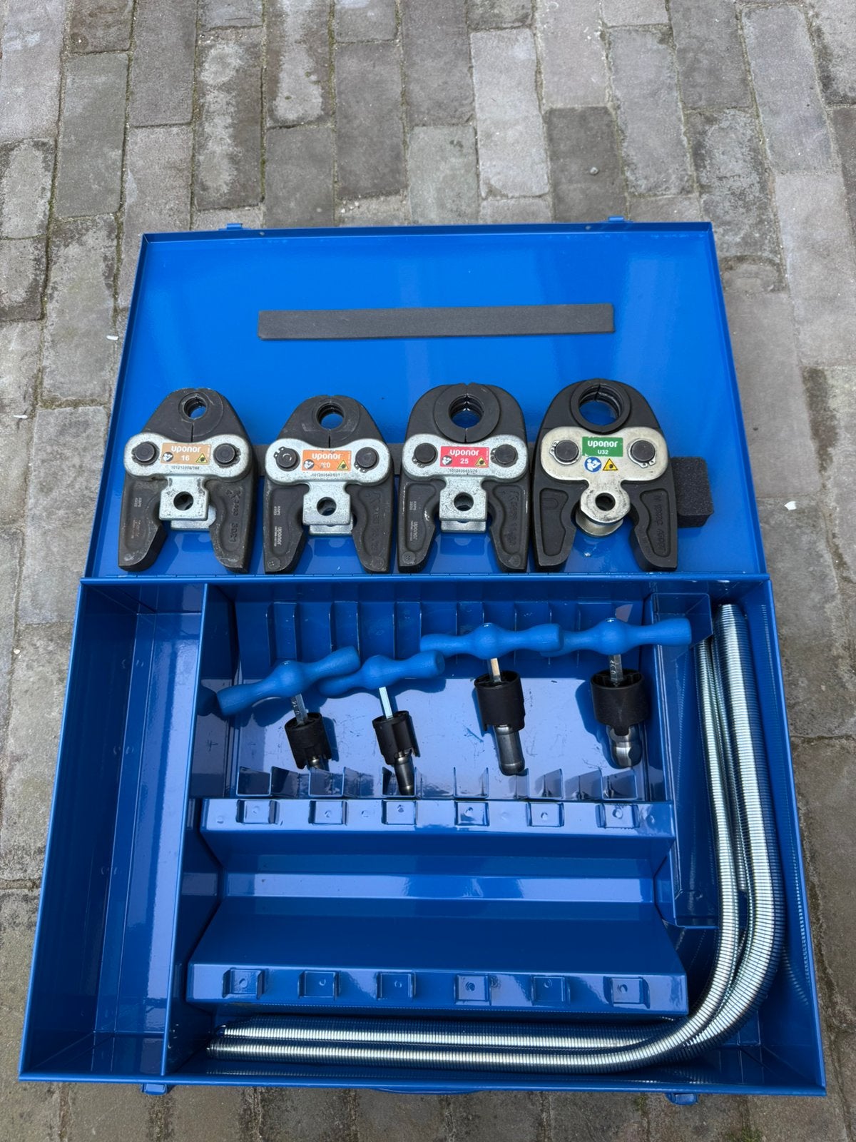Uponor persbekken set 16/20/25/32 incl buigveren, ontbramers, Ophalen of Verzenden, Zo goed als nieuw