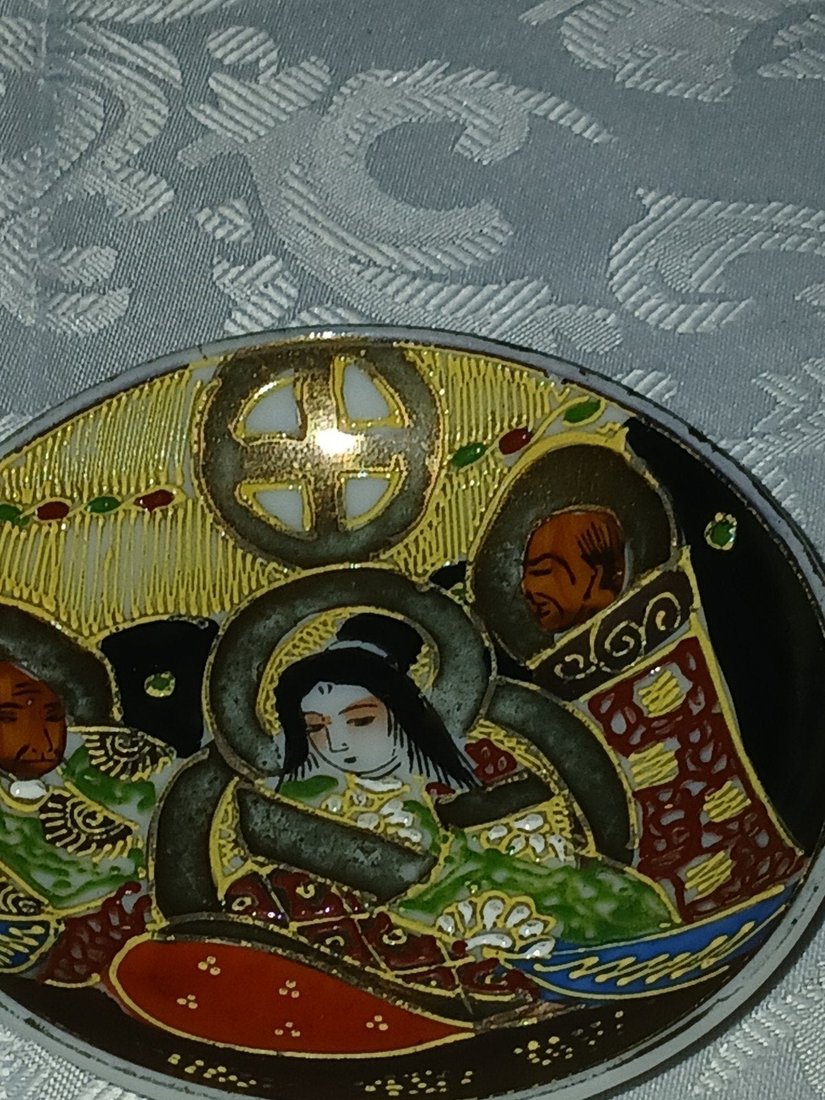 Antieke Japanse Satsuma kom met gedetailleerde afbeelding, Antiek en Kunst, Ophalen of Verzenden