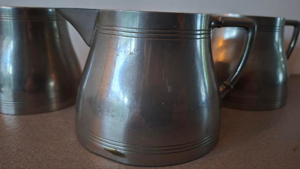 Metawa tinnen setje TEAB koffiesetje, Rond, Ophalen of Verzenden, Aardewerk, Minder dan 40 cm