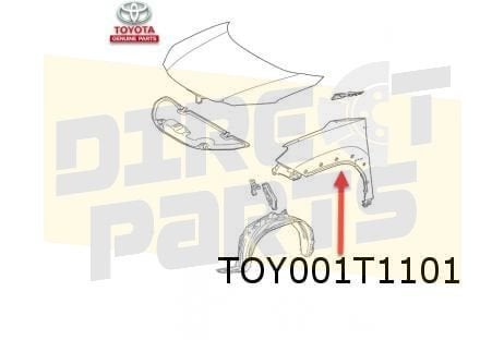 Toyota Yaris Cross voorscherm Links (8/21-) Origineel! 53812, -, Verzenden, -, Nieuw