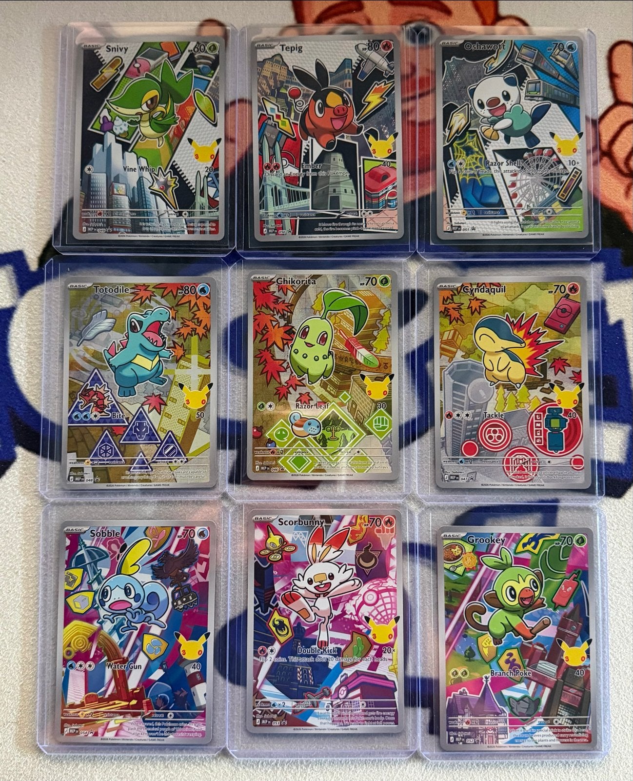 Pokémon Celebrations First Partner Pack Serie 2 Compleet, Ophalen of Verzenden, Nieuw, Meerdere kaarten
