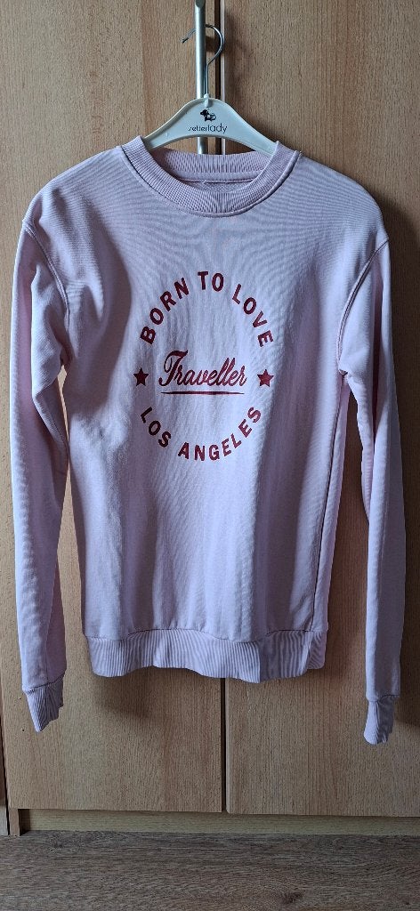 Licht roze sweater van Bershka maat M (S/M), Zo goed als nieuw, Roze, Maat 36 (S), Bershka