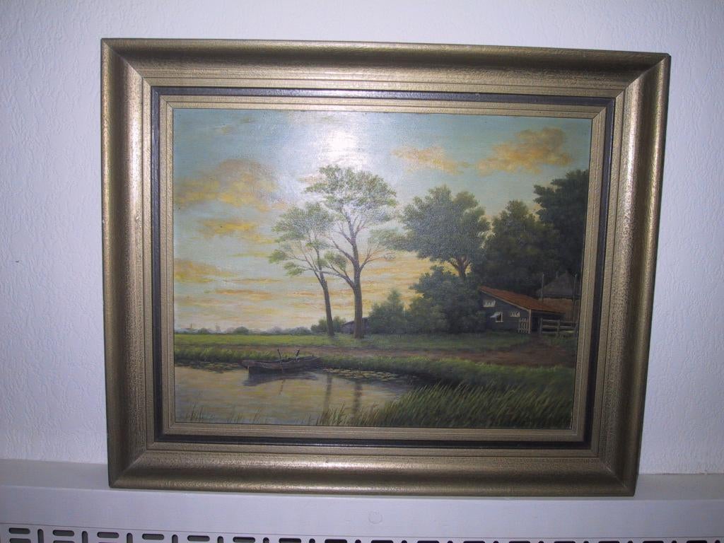 Boeren schuur aan water, Ophalen