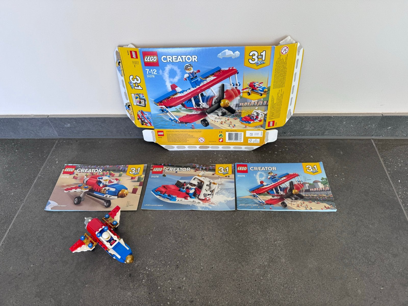 Lego Creator 31076 - Vliegtuig, boot en auto 3-in-1 set, Kinderen en Baby's, Lego, Ophalen of Verzenden, Zo goed als nieuw, Compleet