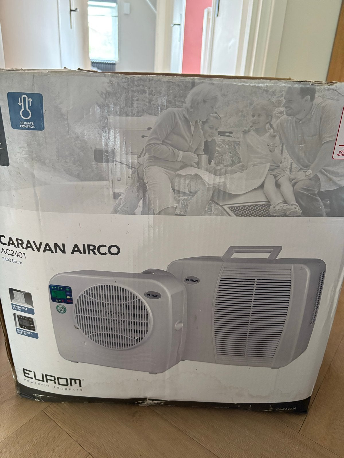 Eurom Caravan Airco AC2401 - Split Airco, Caravans en Kamperen, Ophalen, Gebruikt