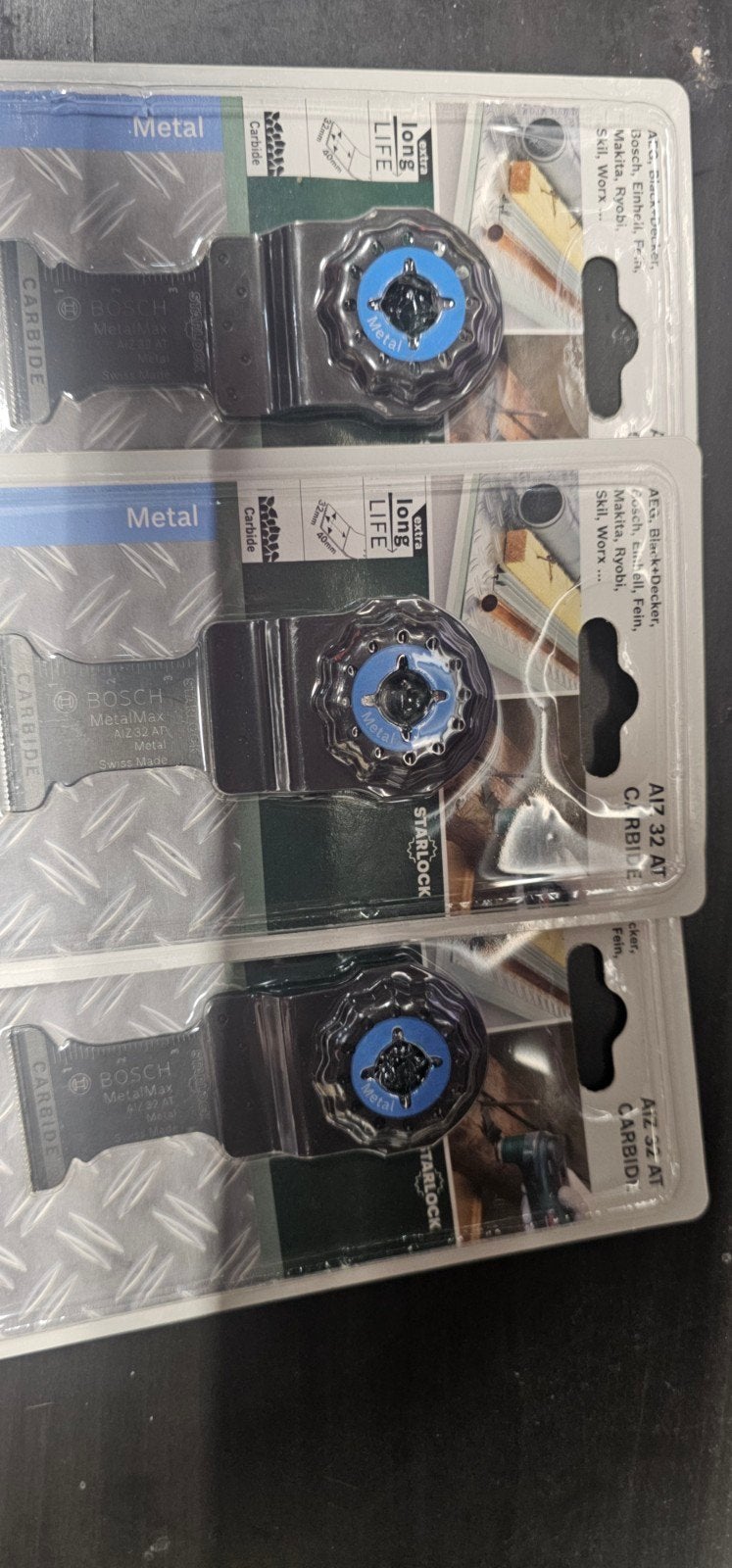 Bosch Starlock AIZ 32 AT MetalMax Carbide - 3 stuks, Ophalen of Verzenden, Nieuw