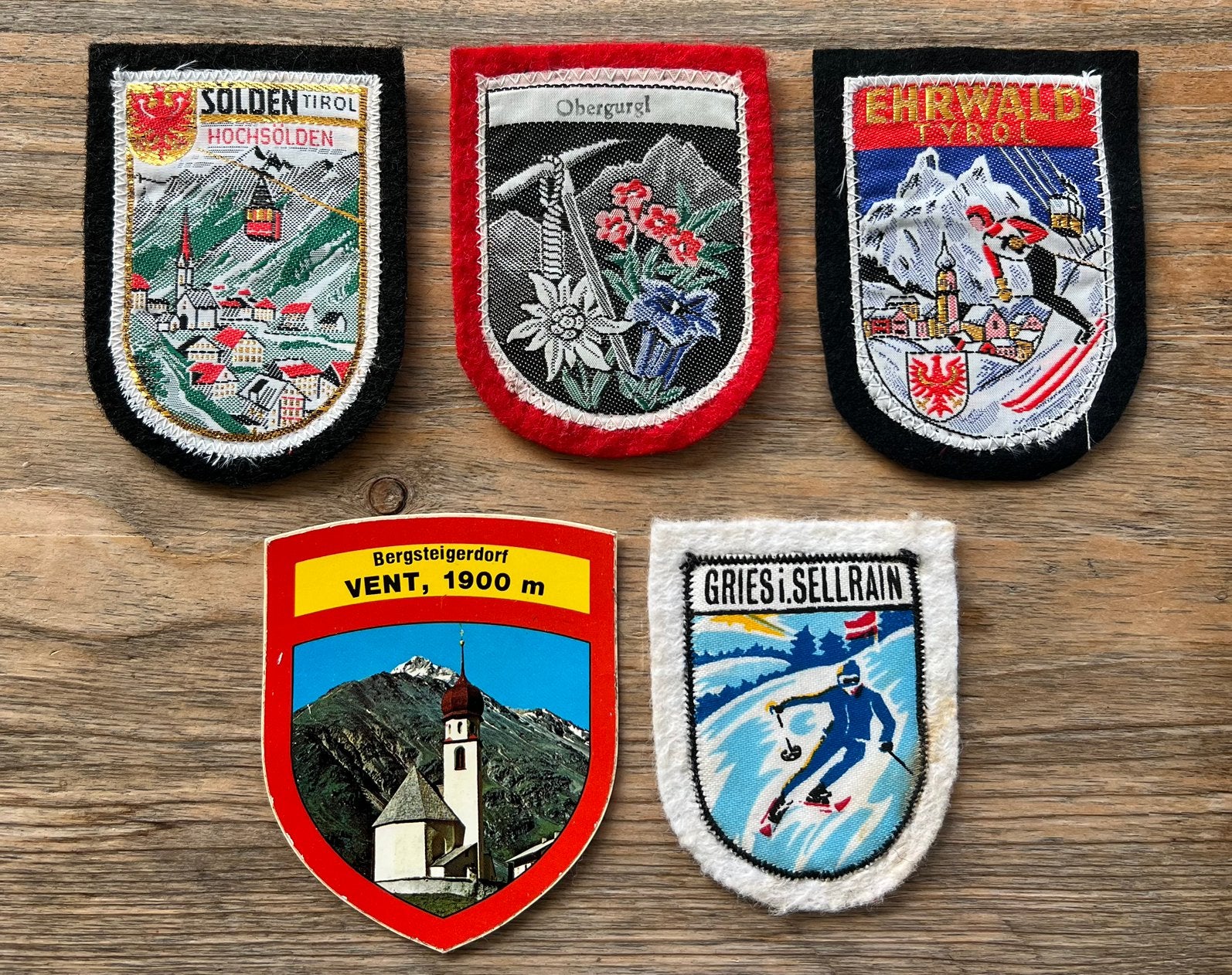 5 x Patch Patches Buttons OOSTENRIJK (o.a. Ehrwald / Sölden), Verzamelen, Speldjes, Pins en Buttons, Ophalen of Verzenden, Nieuw