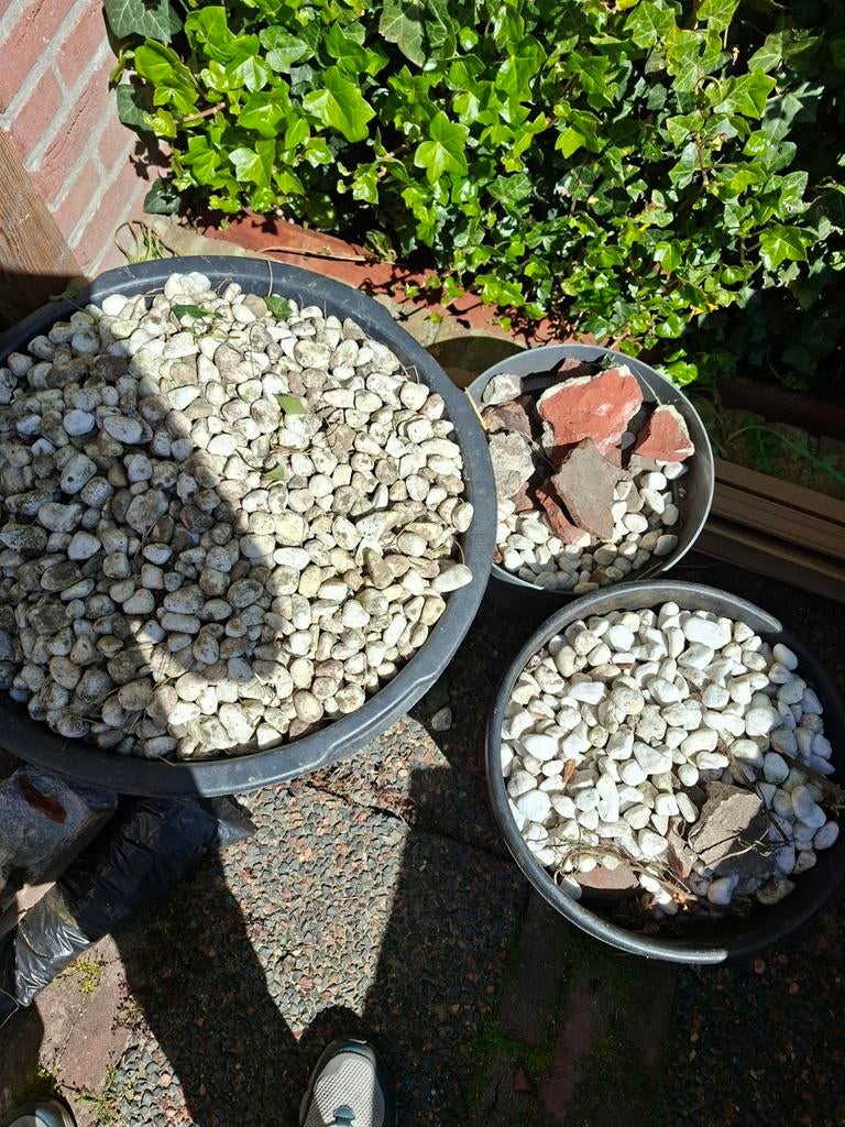 Witte grind gratis, Tuin en Terras, Grind, Keien en Split, Ophalen, Overige materialen, Gebruikt, Wit
