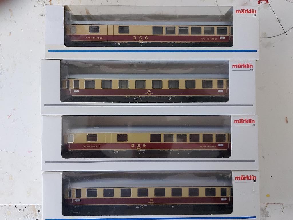 4 Marklin Tee Wagons, Wisselstroom, Ophalen of Verzenden, Märklin, Nieuw