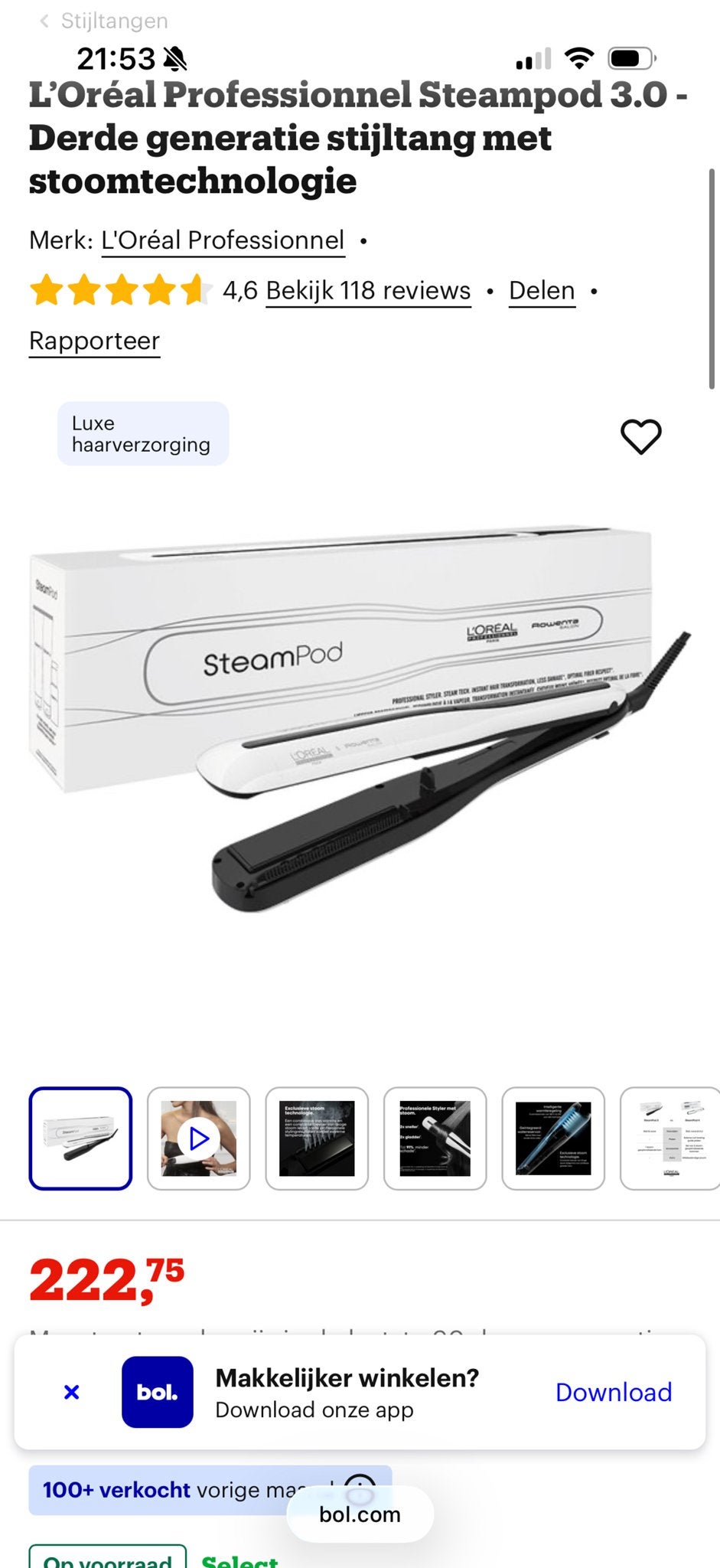 L'Oréal Professionnel Steampod 3.0 Stijltang, Witgoed en Apparatuur, Persoonlijke-verzorgingsapparatuur, Nieuw, Haarverzorging