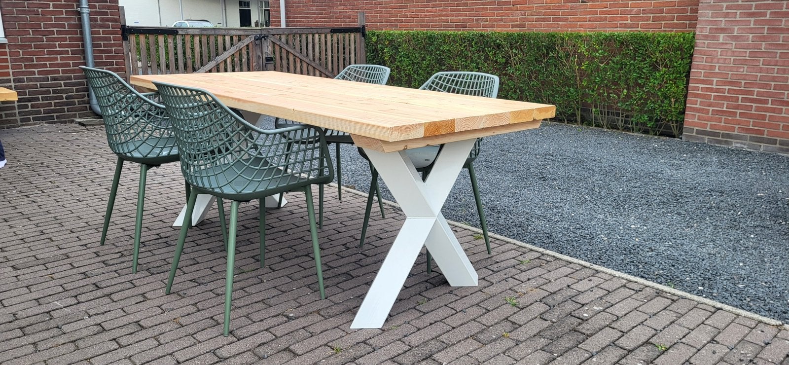Douglas tuintafel, Ophalen, Zo goed als nieuw, Rechthoekig, Hout